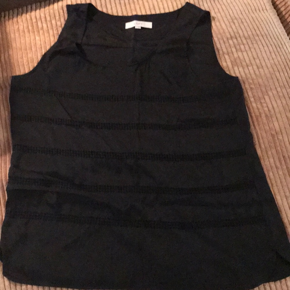 Loft sequin striped tank size L.